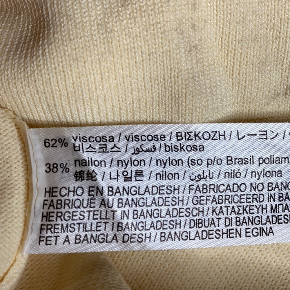 NWT. Zara Yellow Draped Knit Midi Dress. Size L. - Picture 8 of 9